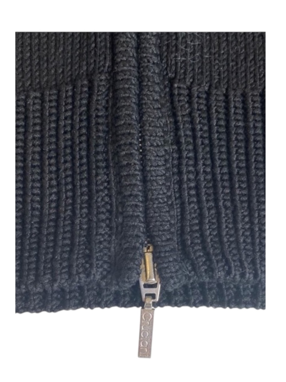 new Cruciani 𖦹 Luxury Fine Knit Zip Cardigan Sweater 𖦹 Black 𖦹 Made in Italy - Picture 13 of 16